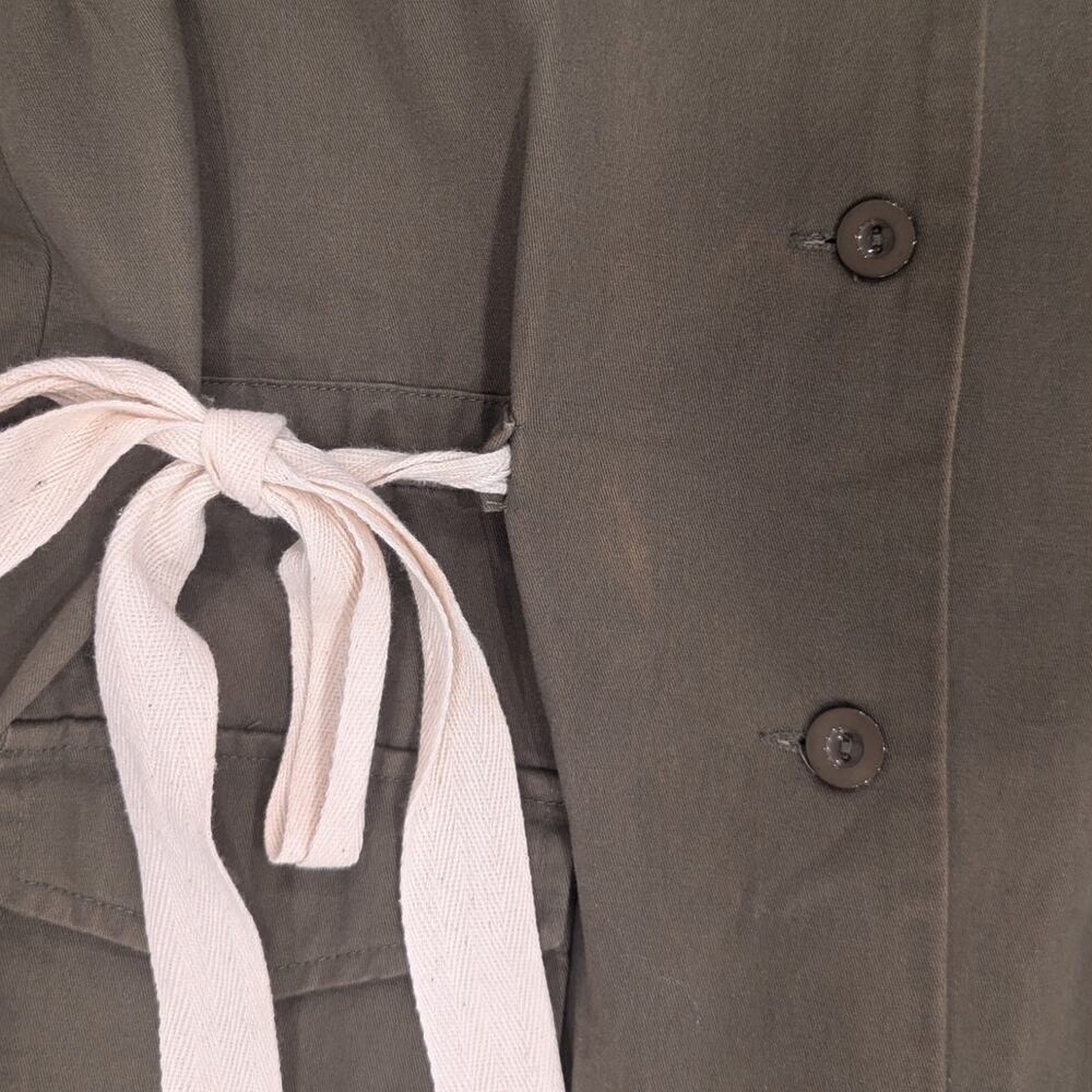 Anthropologie Harlyn Army Green Military Jacket Blazer with Bow Detail XSmall XS - Picture 8 of 8
